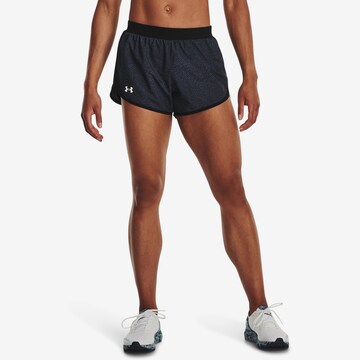 UNDER ARMOUR Regular Workout Pants 'Fly By 2.0' in Black: front