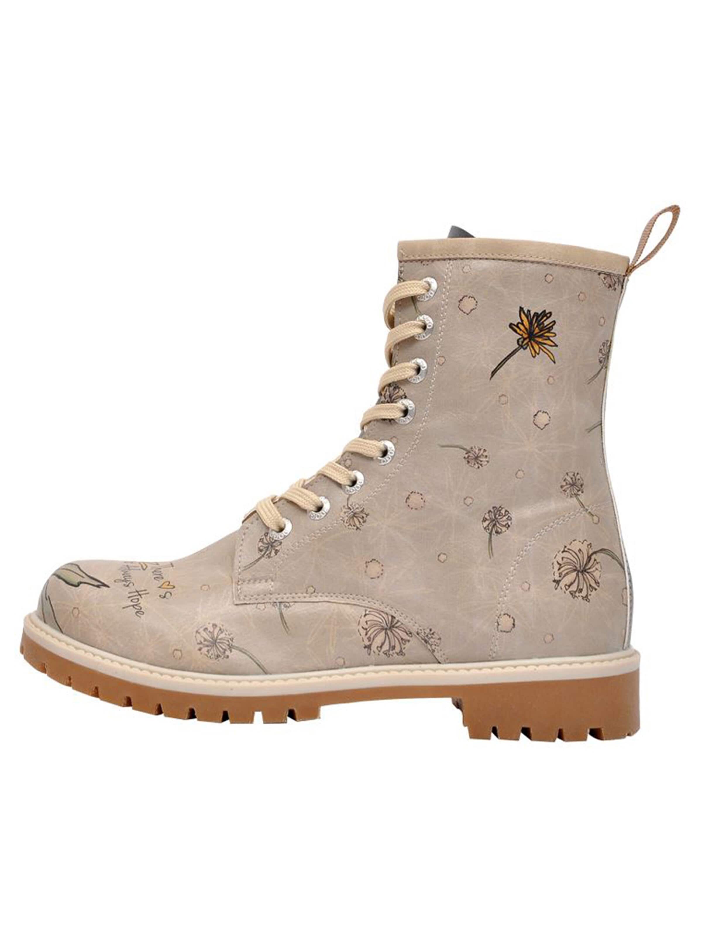 DOGO Schnürstiefel 'DOGO Boots - There Is Always Hope'‌‌‌‌ in Grau: Vorderseite