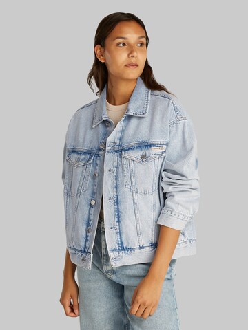 Geacă de primăvară-toamnă de la Calvin Klein Jeans pe albastru: față