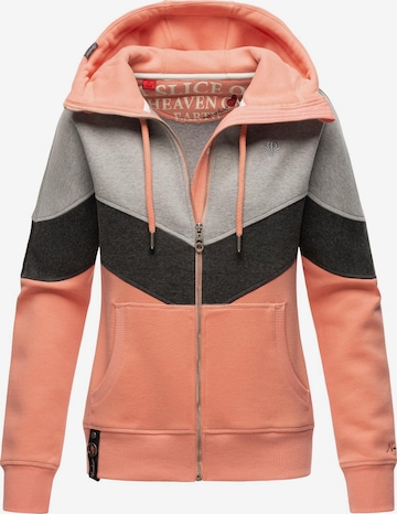 NAVAHOO Zip-Up Hoodie 'Honigperle' in Orange