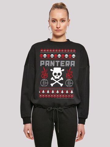 F4NT4STIC Sweatshirt 'Pantera Weihnachten Christmas' in Zwart: voorkant