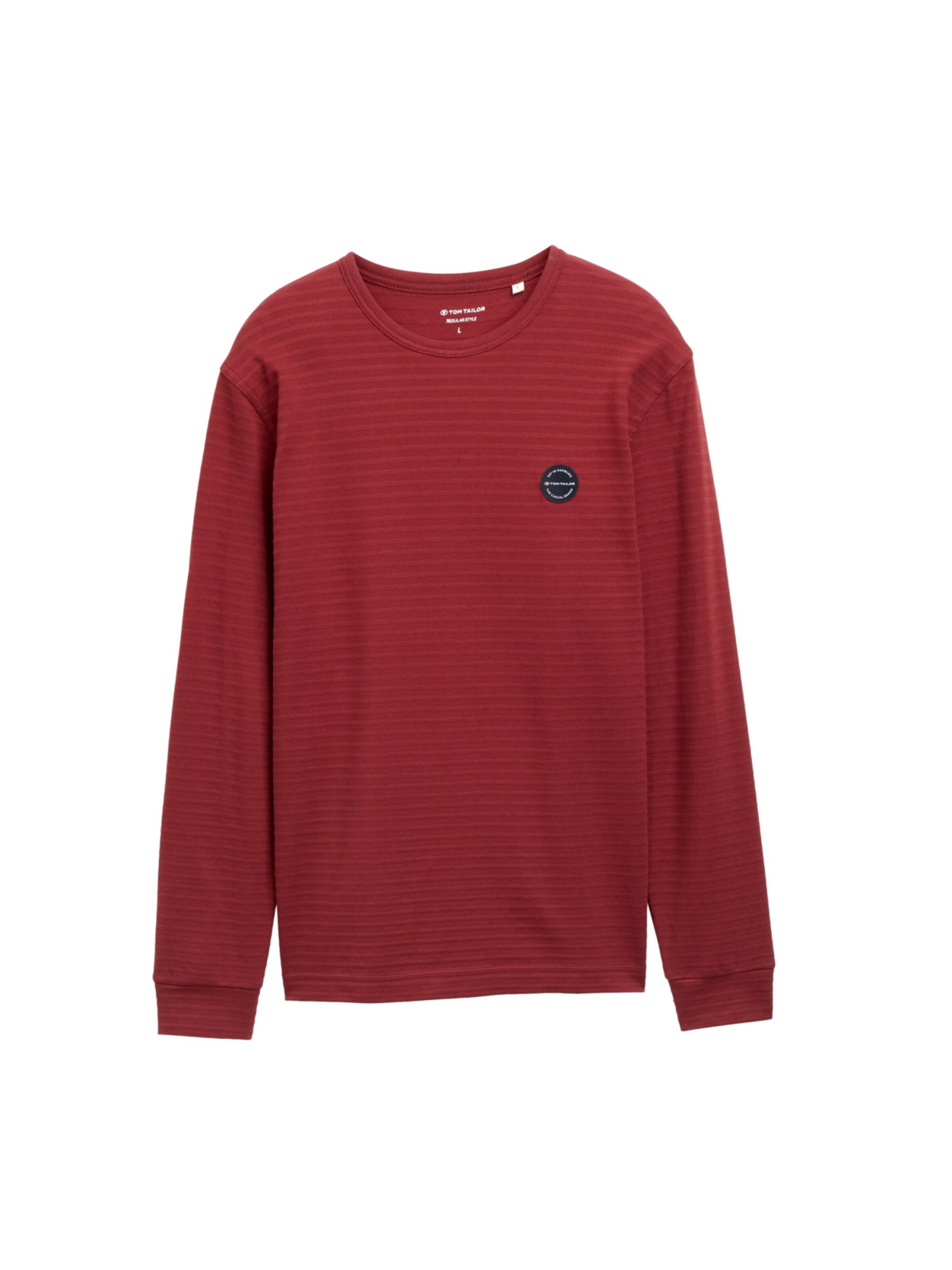 TOM TAILOR Shirt in L in de kleur Donkerrood, Productweergave