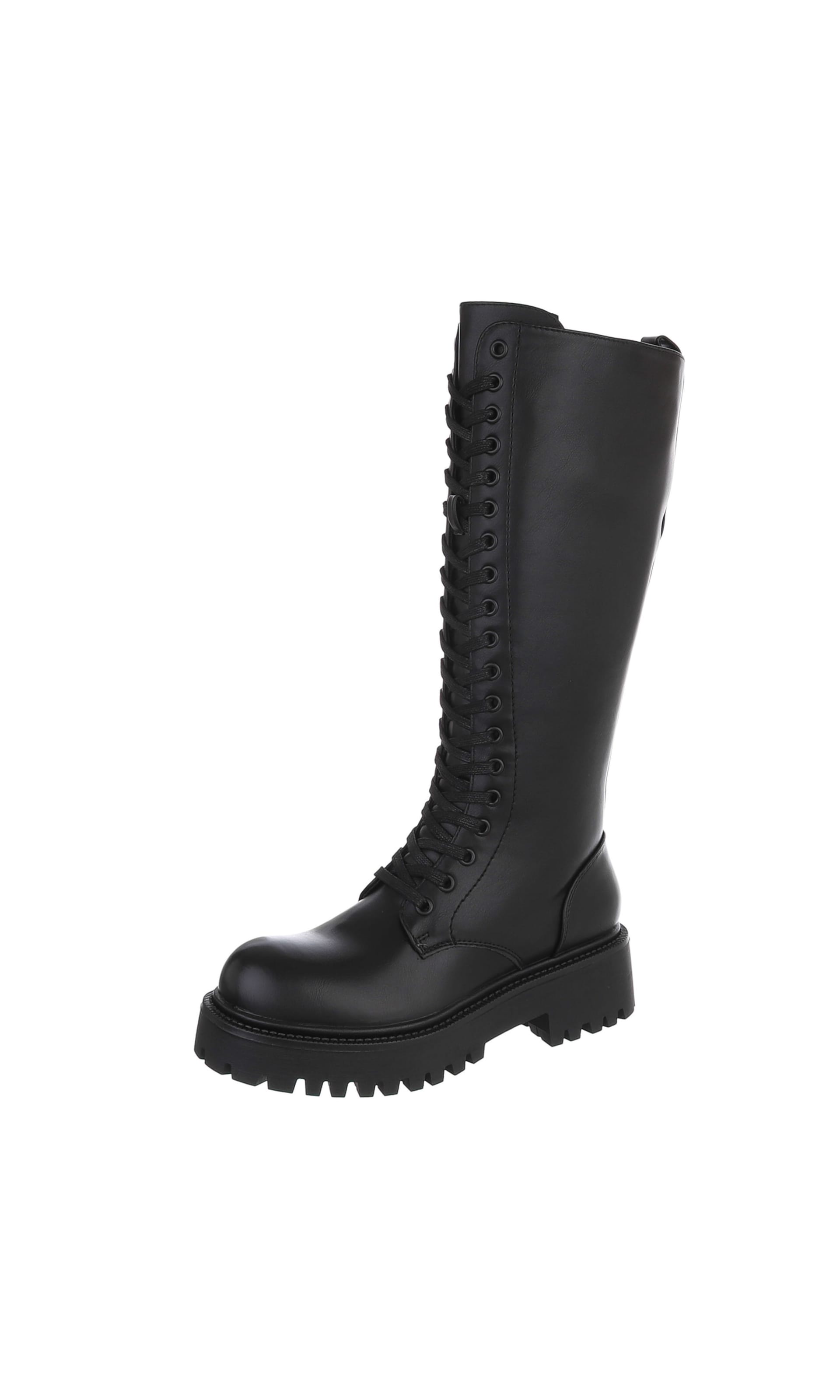 Ital-Design Lace-Up Boots in 36 in Black, Item view