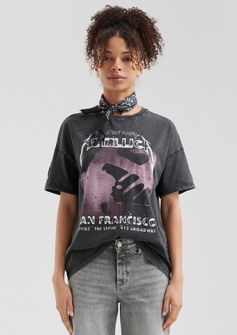 T-shirt QS en noir : devant