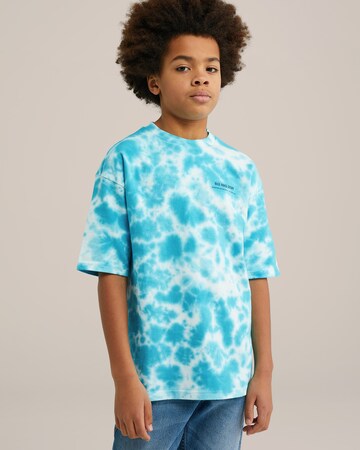 T-Shirt WE Fashion en bleu : devant