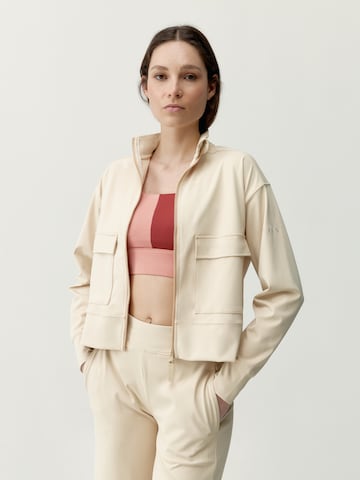 Born Sportief sweatvest 'Egan' in Beige