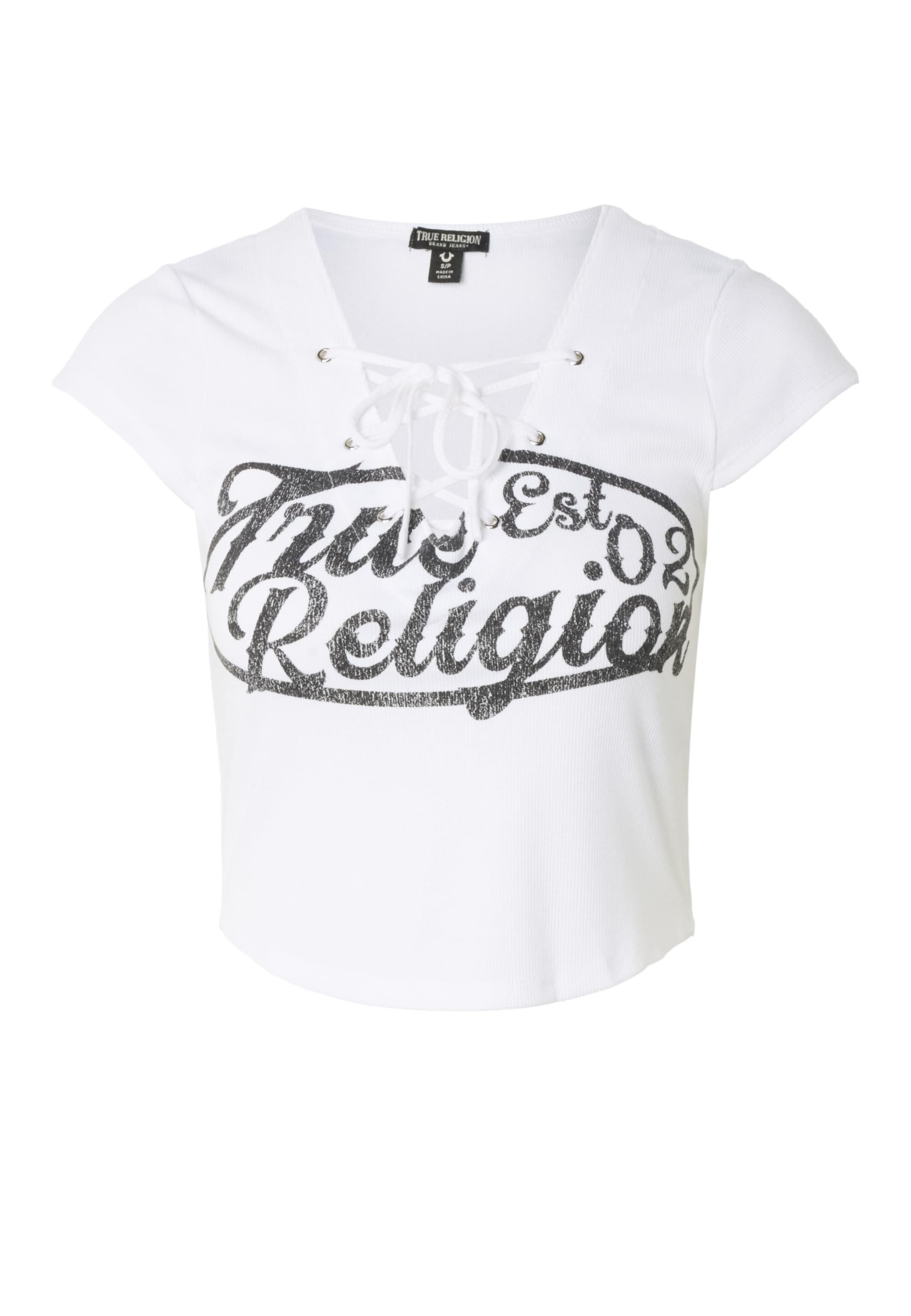 True Religion Shirt in Weiß: Vorderseite