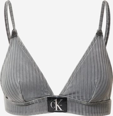 Calvin Klein Swimwear - Triángulo Top de bikini en gris: frente