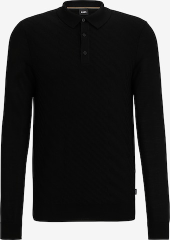 BOSS Sweater 'Padori' in Black: front