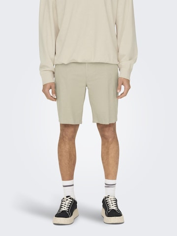 Only & Sons Regular Chino in Beige: voorkant