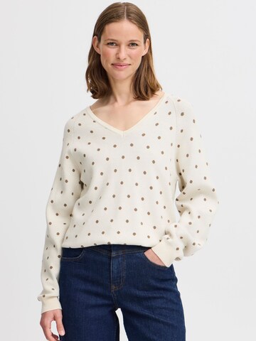 Pull-over 'Miran' b.young en beige : devant