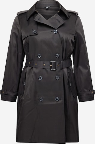 Manteau mi-saison Lauren Ralph Lauren Plus en noir : devant