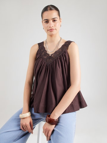 TOPSHOPTop - smeđa boja: prednji dio