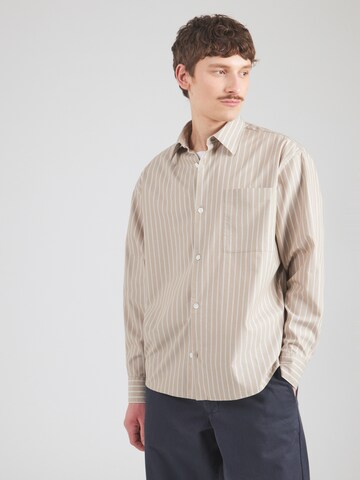 ANNARR Regular fit Button Up Shirt 'ANRVOLUND' in Beige: front