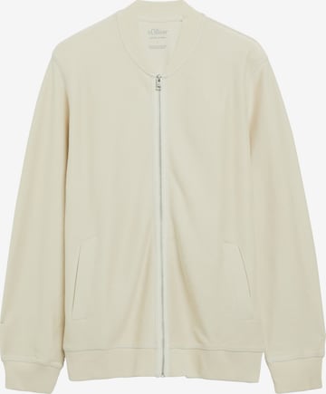 s.Oliver - Sudadera con cremallera en beige: frente