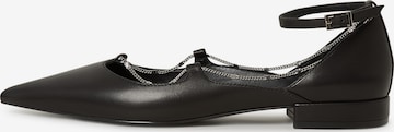 Ballerines à lanières CESARE GASPARI en noir : devant