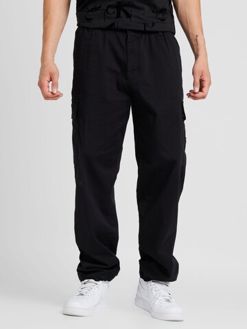 Calvin Klein Jeansregular Cargo hlače - crna boja: prednji dio