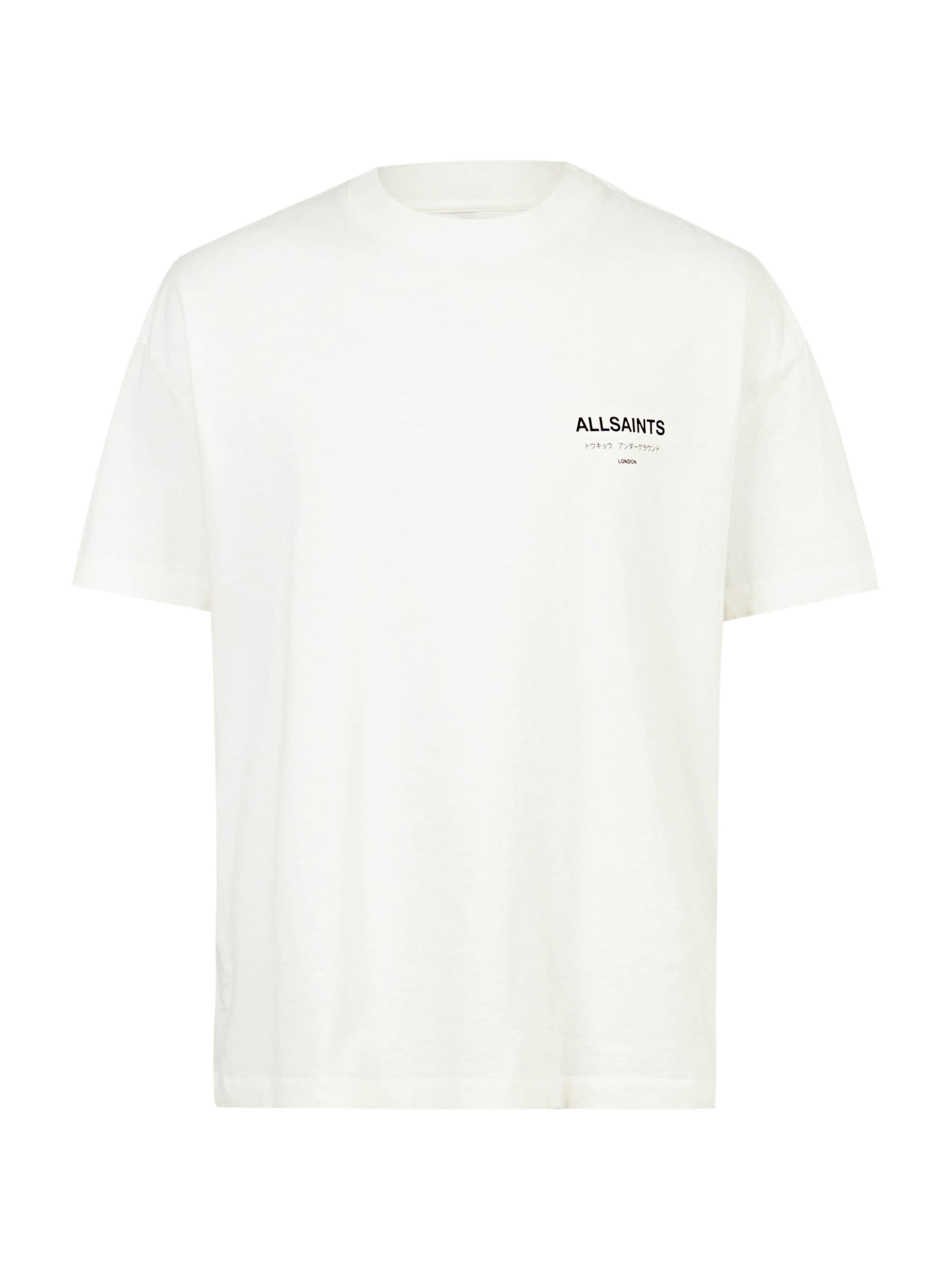 AllSaints Μπλουζάκι 'Underground' σε λευκό: μπροστά