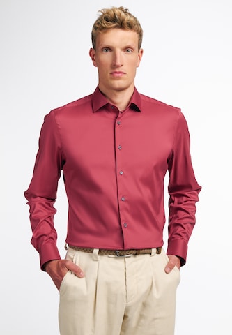 ETERNA Slim fit Button Up Shirt in Red: front