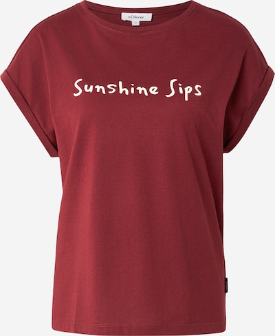 s.Oliver T-shirt en XS en bordeaux / blanc, Vue avec produit