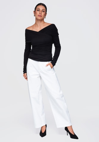 Ombre Blouse in Zwart
