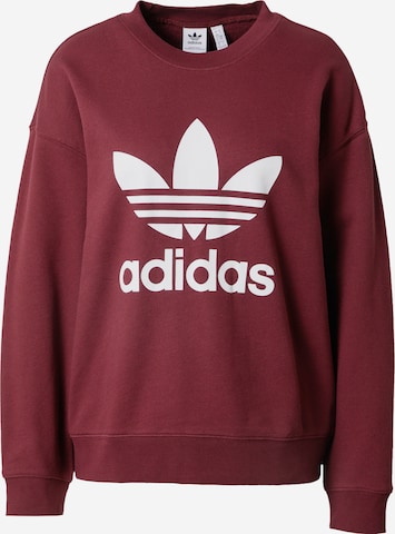 ADIDAS ORIGINALS Sweatshirt 'Trefoil Crew' in Red: front