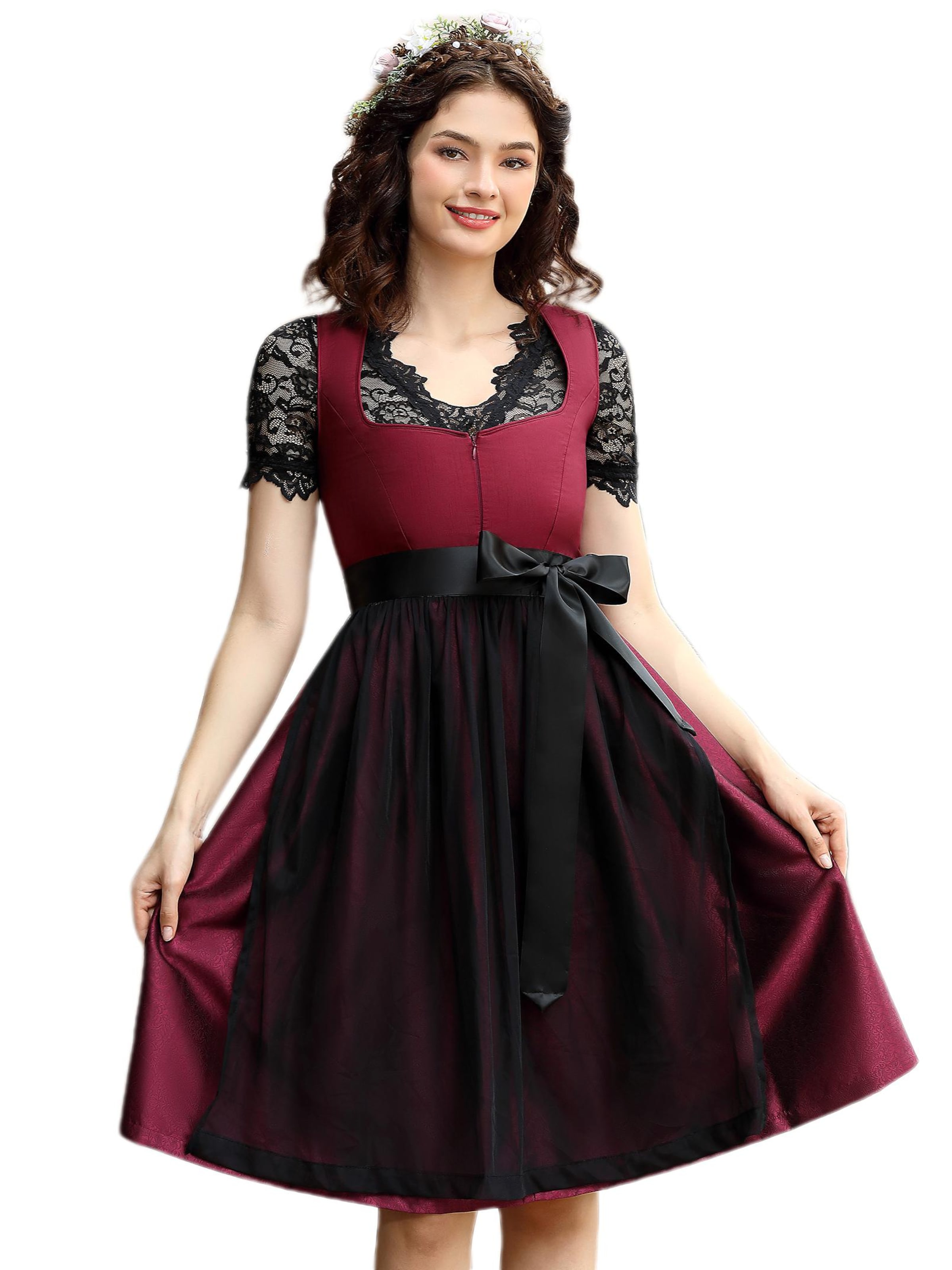 Yesfashion Dirndl in Red: front