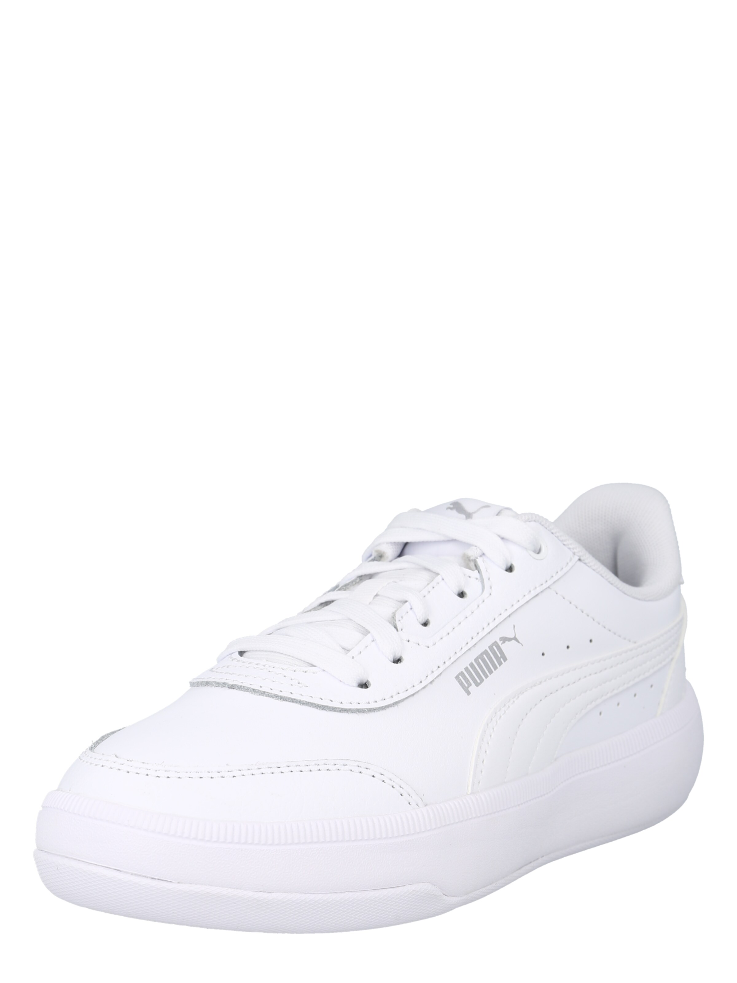 puma plain white shoes