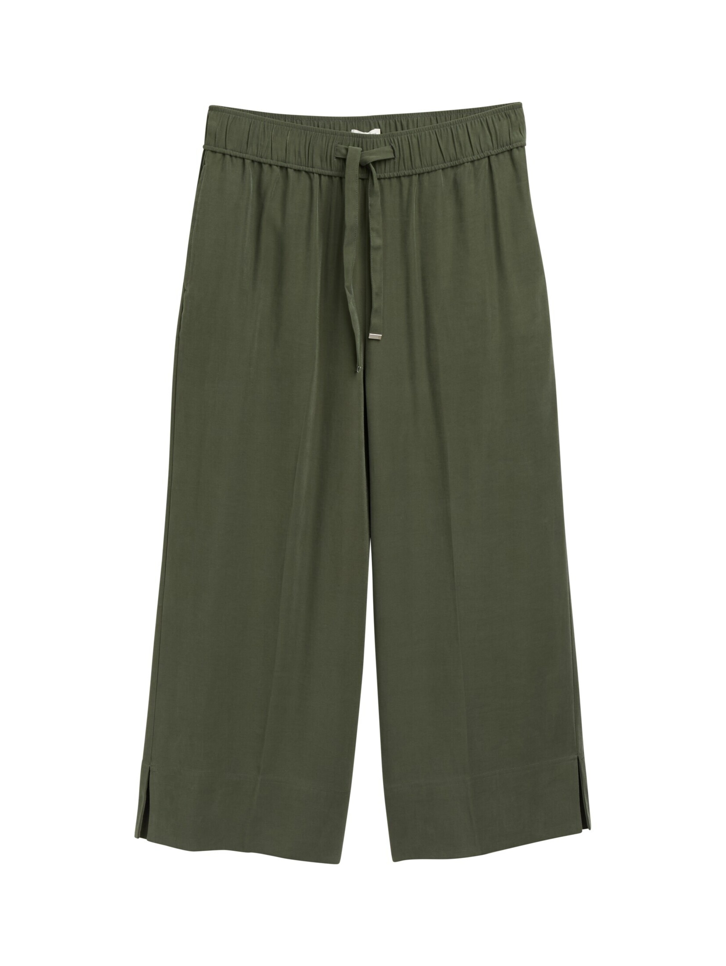 TOM TAILOR Wide leg Trousers in Green: front