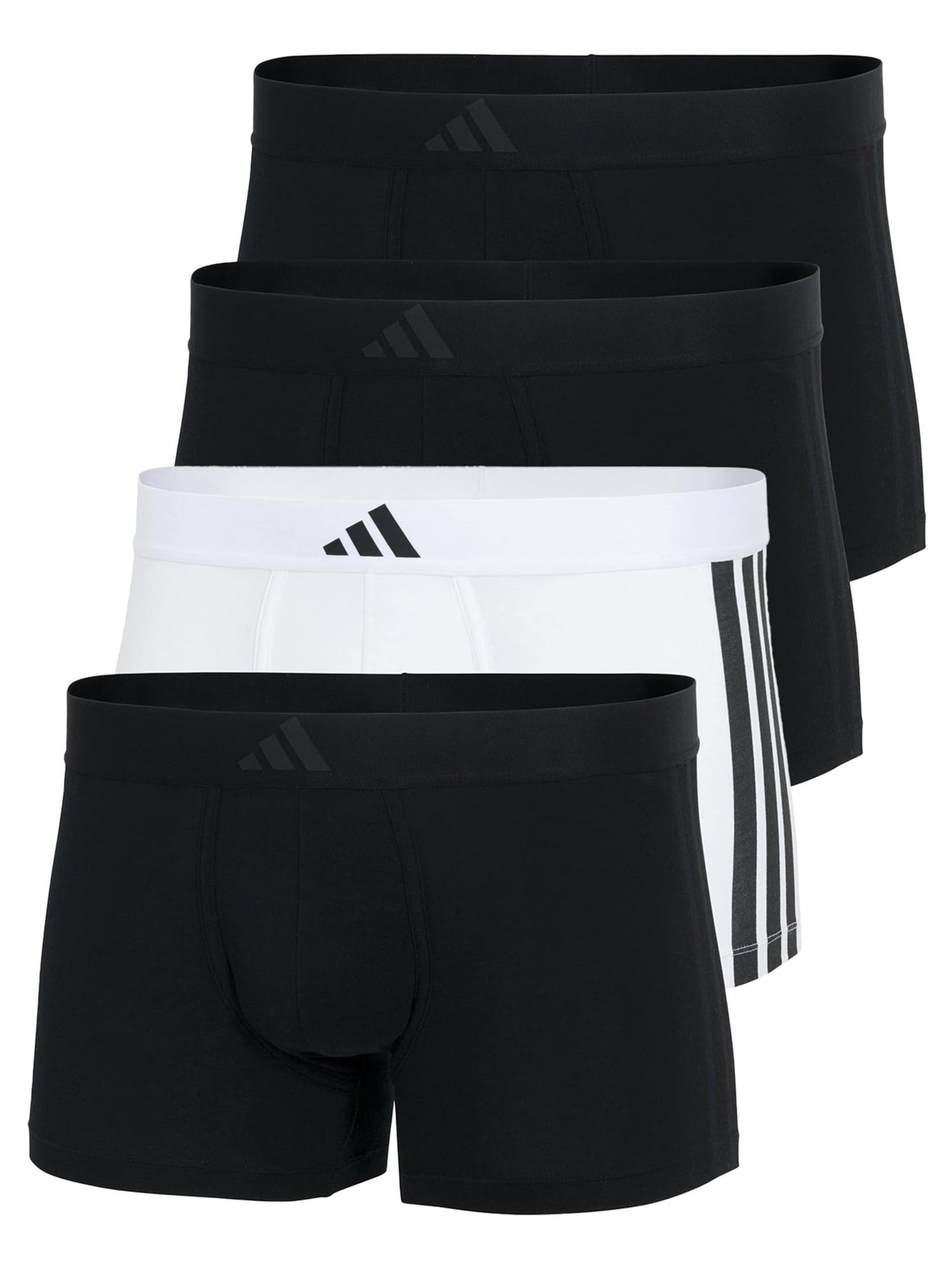 ADIDAS SPORTSWEAR Boxer shorts 'Active Flex Cotton 3 Stripes' in Black: front