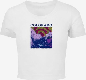 Merchcode Shirt 'Peanuts - Colorado' in White: front