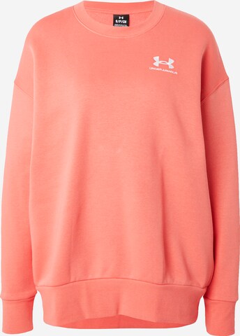 UNDER ARMOUR Sportief sweatshirt 'Essential' in Roze: voorkant