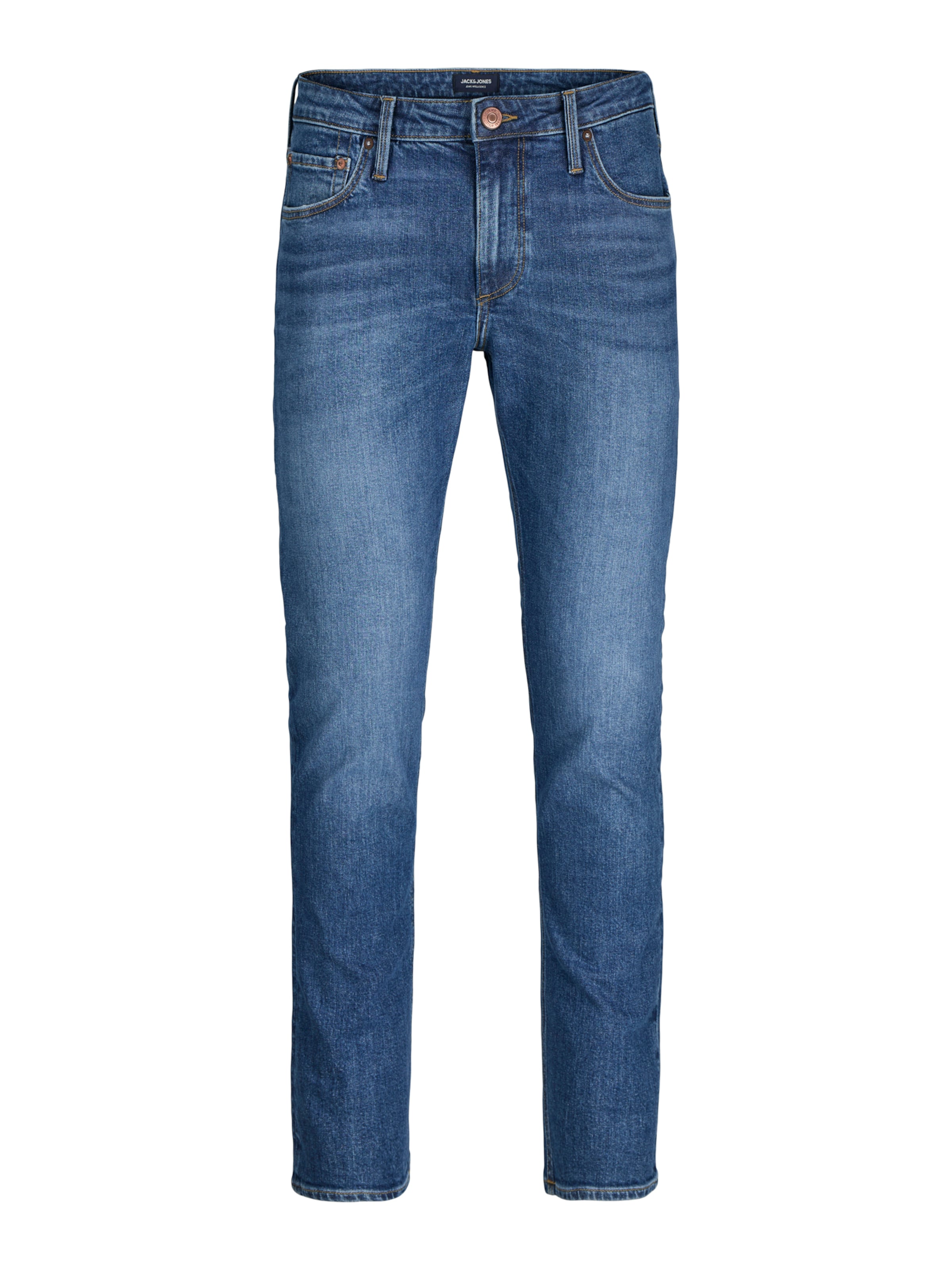 Slimfit Jeans 'JJITIM JJEVAN' de la JACK & JONES pe albastru: față