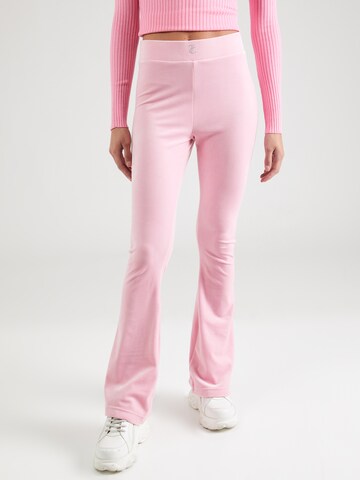 Juicy Couture Flared Pants 'FREYA' in Pink: front
