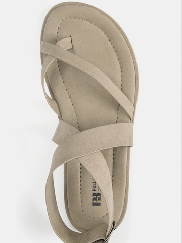 Tongs Pull&Bear en beige
