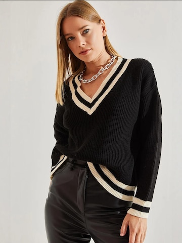 Bianco Lucci - Pullover em preto: frente