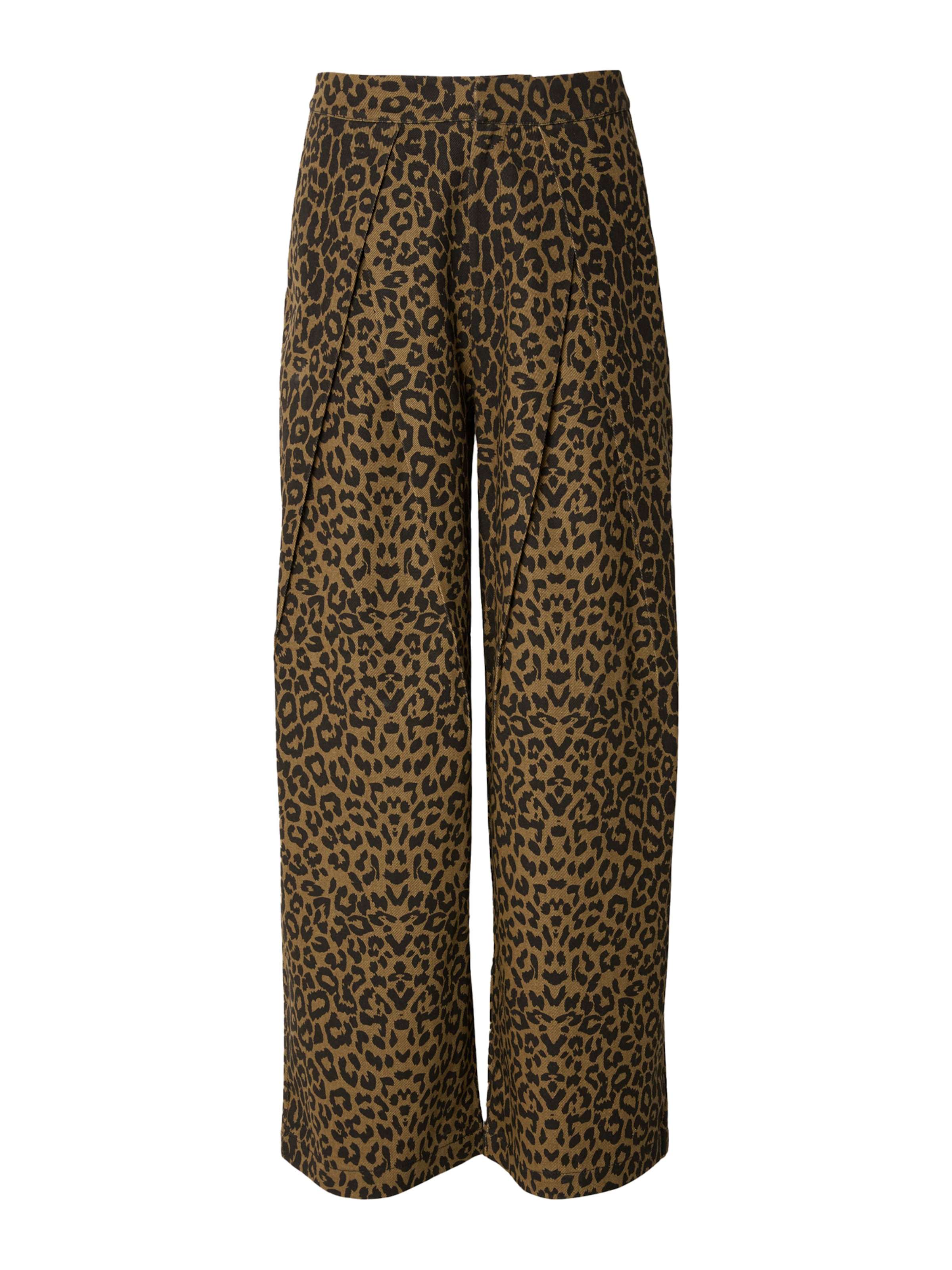 Lollys Laundry - Perna larga Calças 'Zola' em castanho: frente