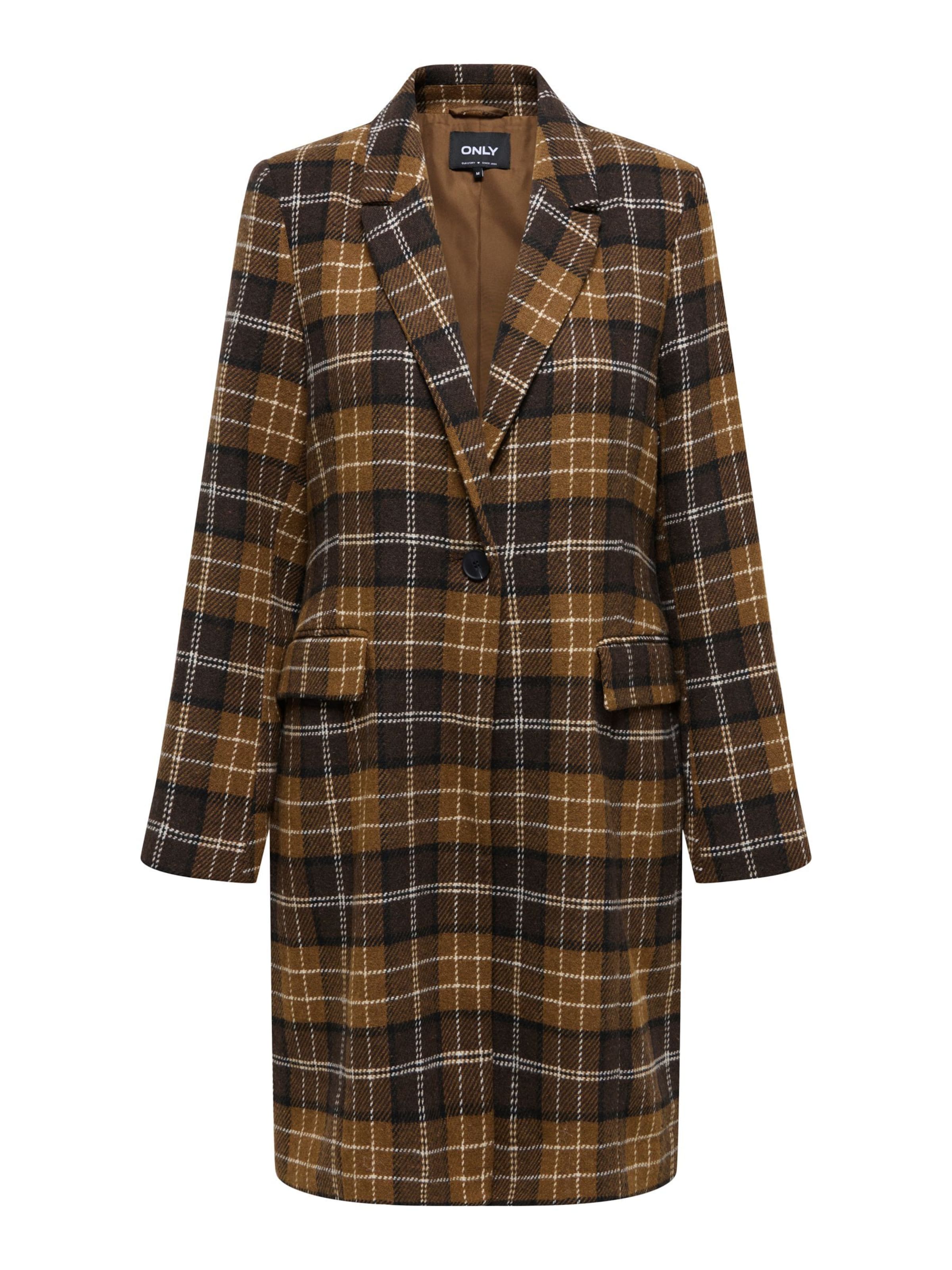 ONLY Overgangsfrakke 'ONLGABRIELLE' i brun / sort, Produktvisning