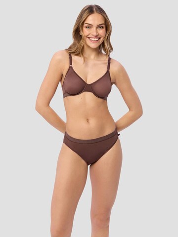 BeeDees T-shirt Bra 'Bügel-BH Microfun W mit Bügel' in Brown