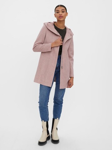 VERO MODA Overgangsfrakke i pink