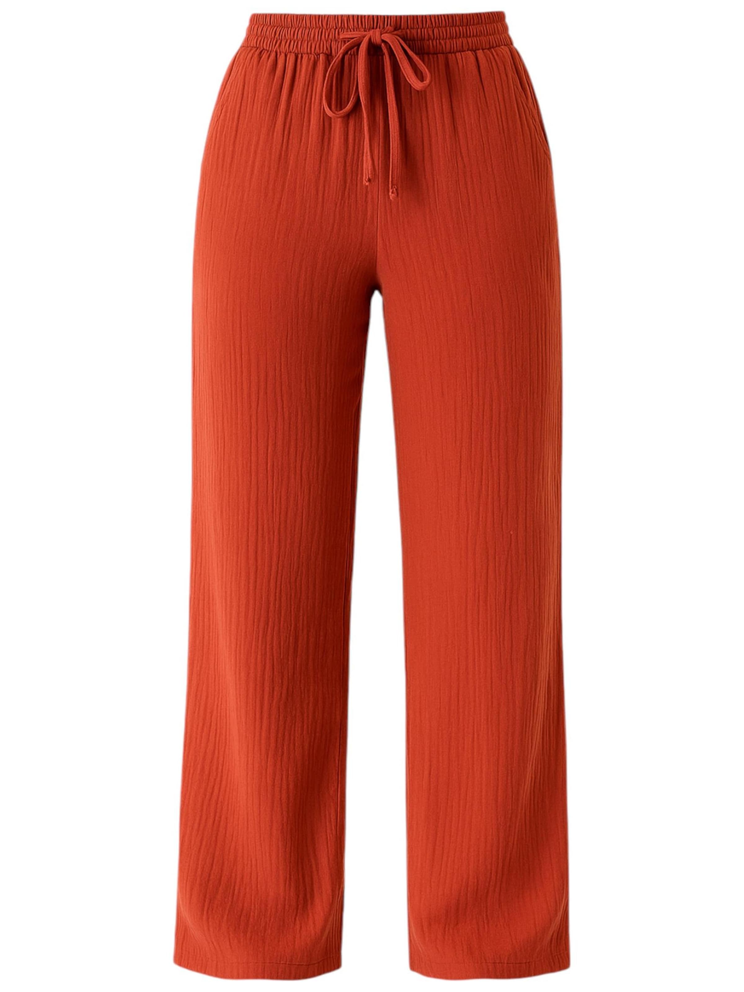 WENOR - Pierna ancha Pantalón 'Eleni' en rojo: frente