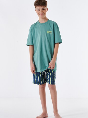 SCHIESSER Pajamas ' Nightwear ' in Green: front