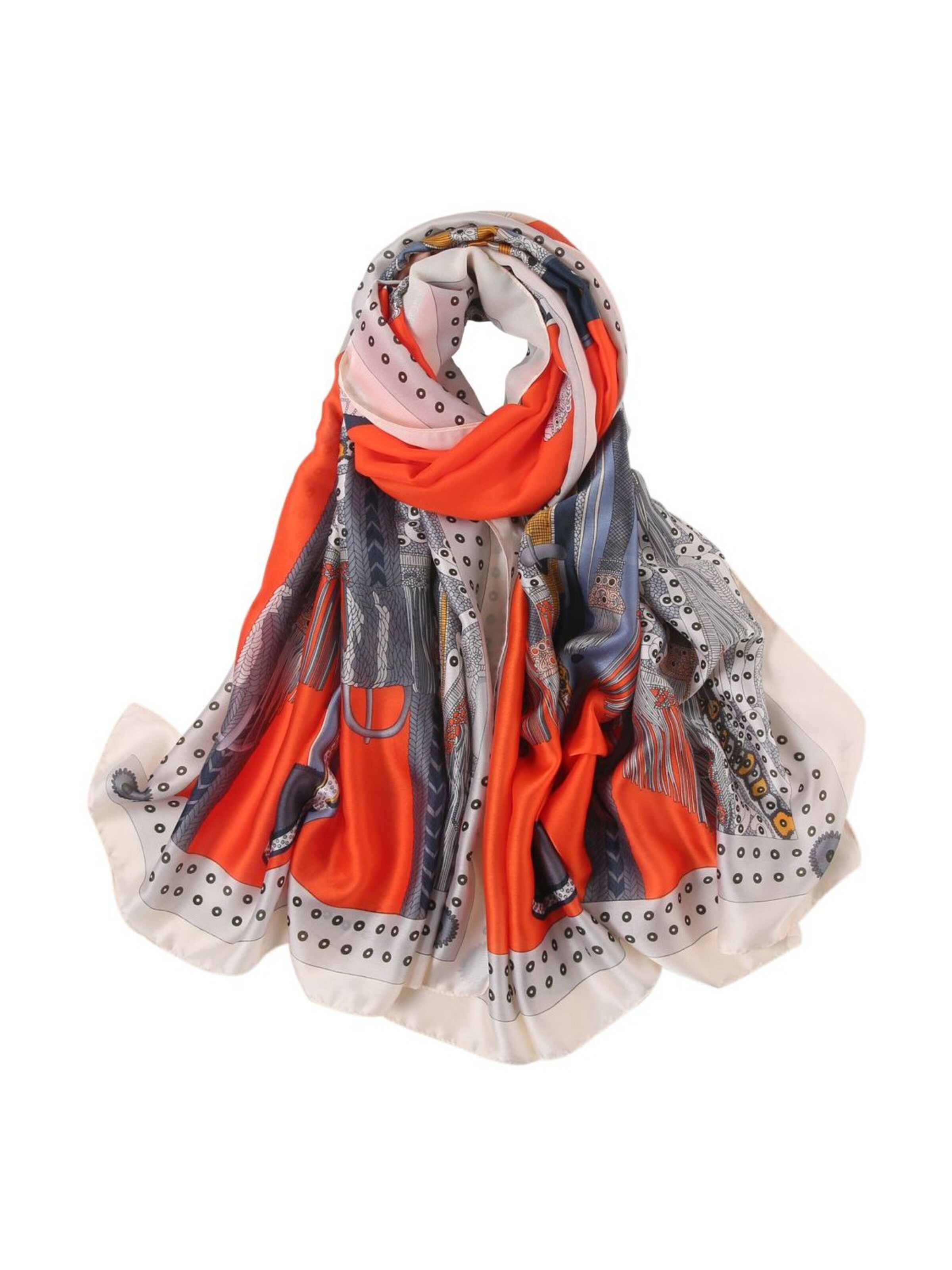 Sciarpa 'Etole de Soie Ironhorse Florina' alberto cabale di colore arancione, Visualizzazione prodotti