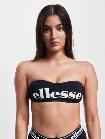 ELLESSE Bandeau Bikinitop 'Solaro' in Zwart: voorkant