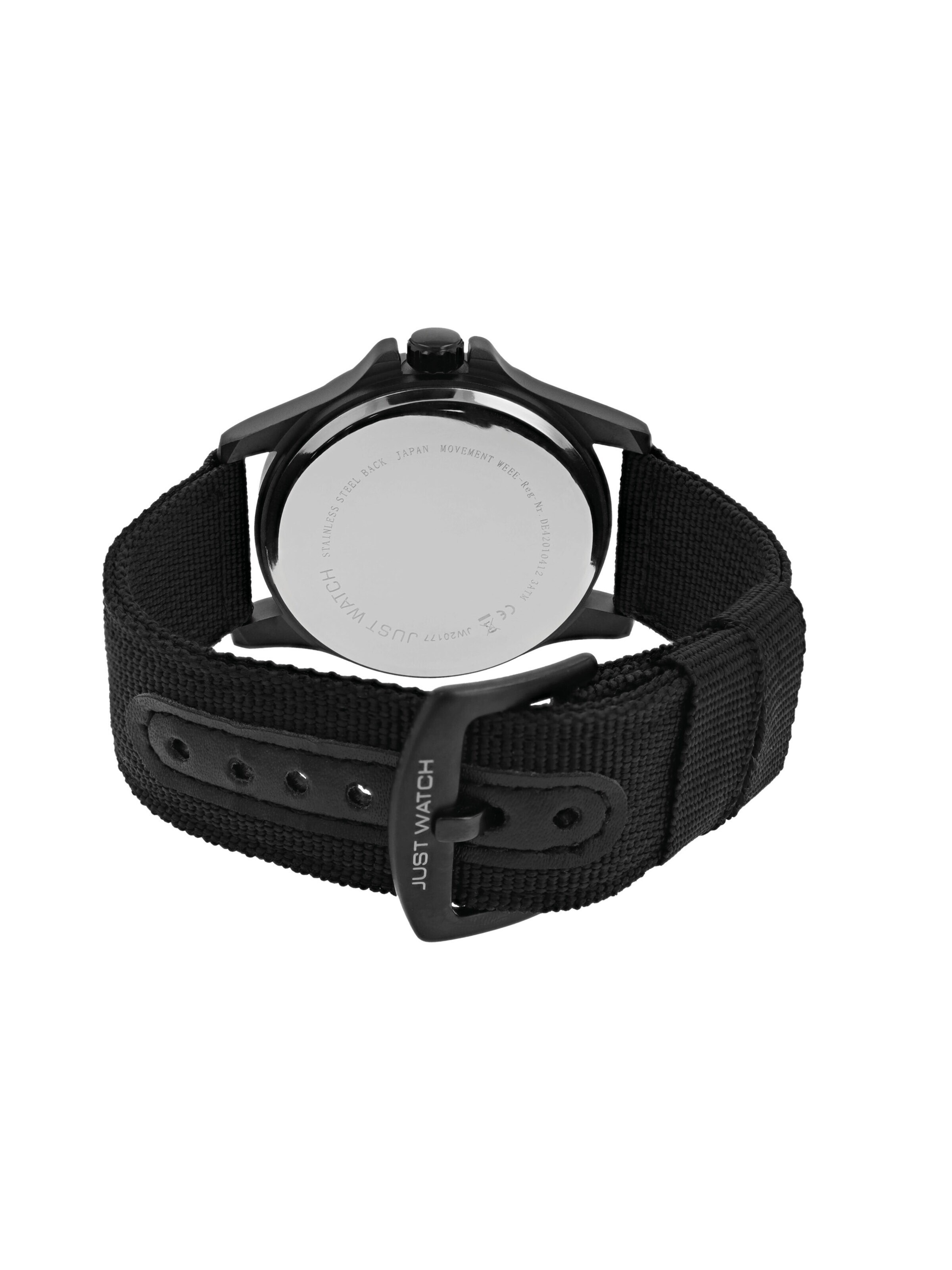 Just Watch Analog Watch 'Caius, Datumsanzeige' in Black