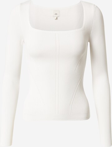 River Island Sweater in White: front