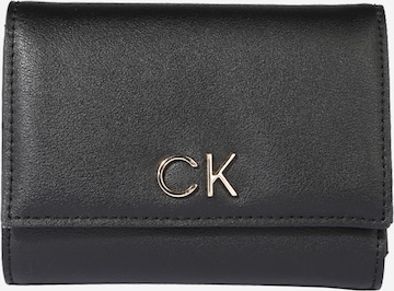 Calvin Klein Portemonnee 'Re-Lock' in Zwart: voorkant