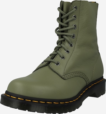 Dr. Martens Lace-Up Ankle Boots '1460 Pascal' in Green: front