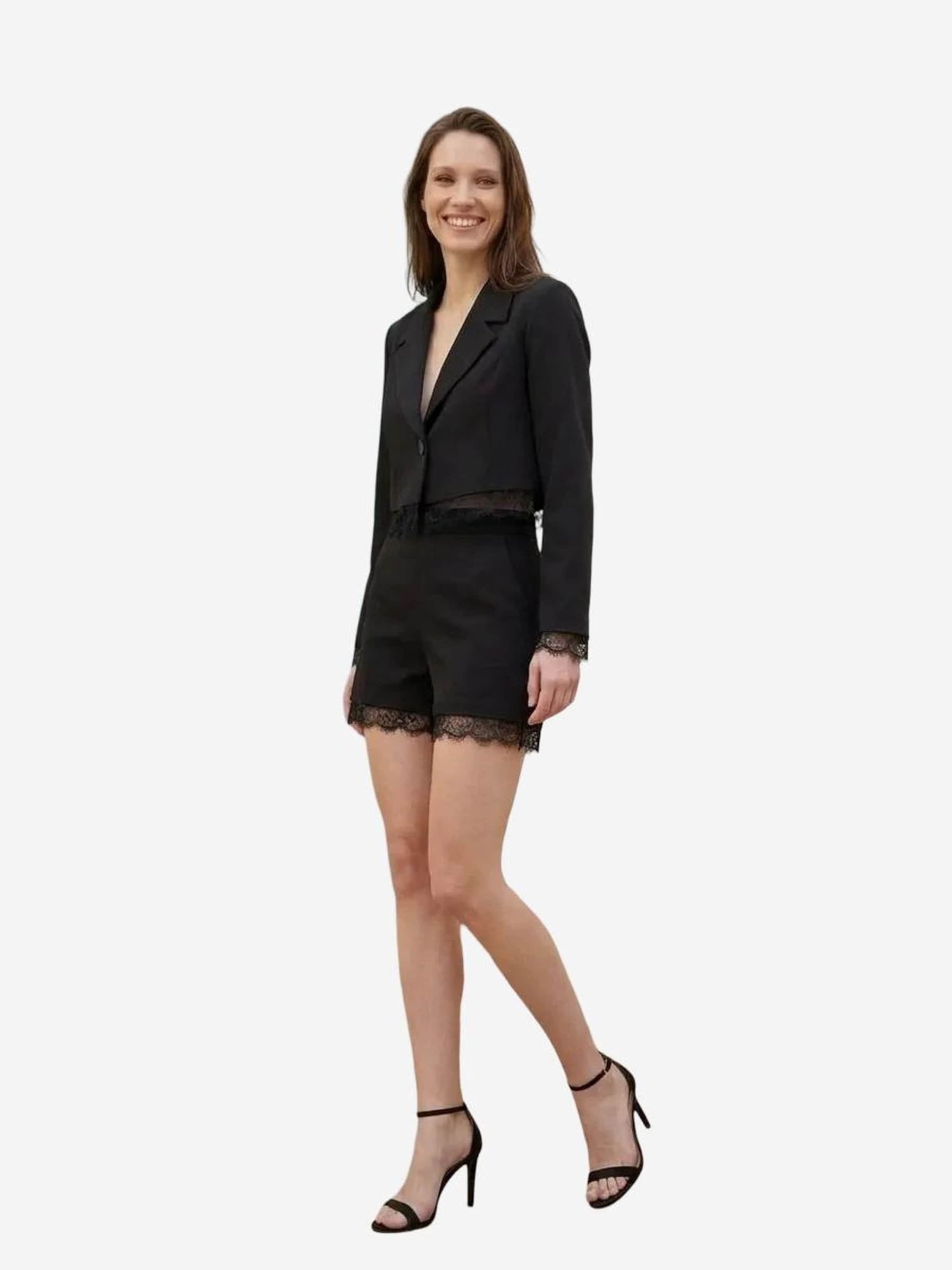 Pantalons de tailleur My fashion en noir