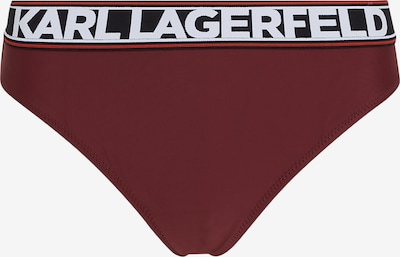 Karl Lagerfeld Bikinihose in burgunder / schwarz / weiß, Produktansicht